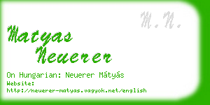 matyas neuerer business card